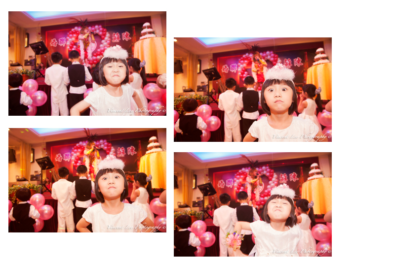 Little gal expression at wedding