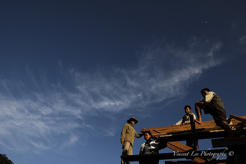 Team of construction workers