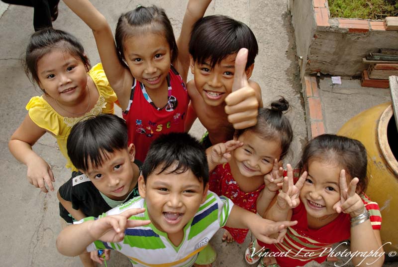 Happy faces of children