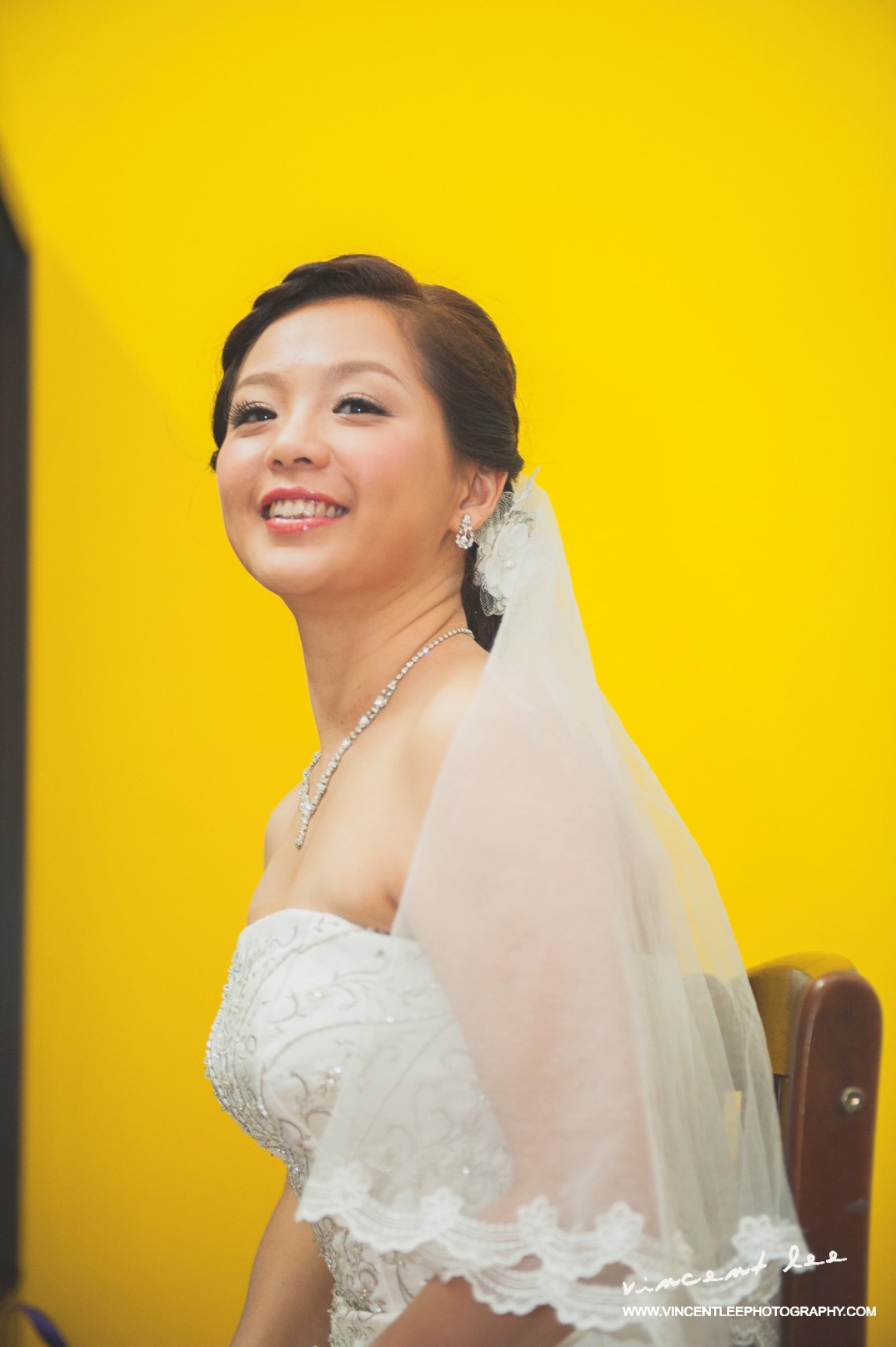 Joy awaits her groom