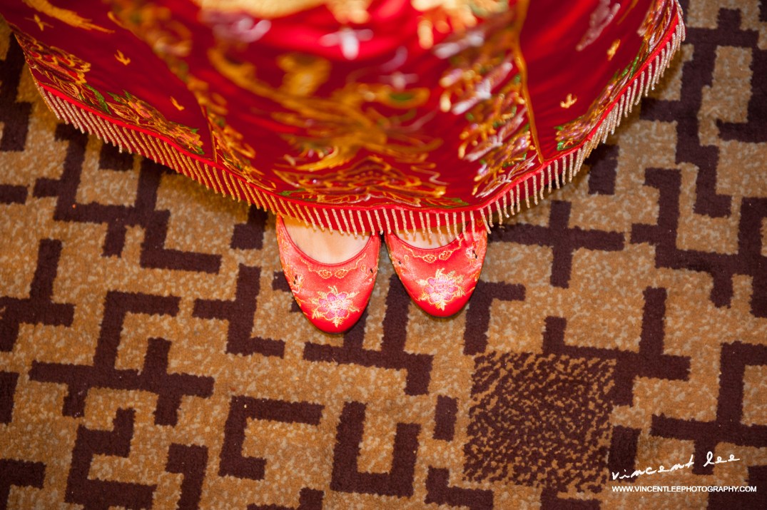 new shoes on wedding day