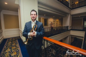 Love this photo too, of both the bride and groom , both musicians.