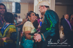 Bride and groom at the dance floor