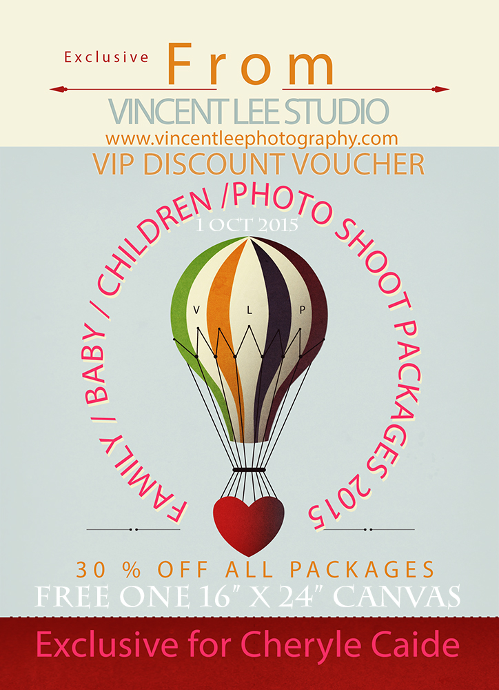 VIP discount voucher, family portrait, baby photoshoot.