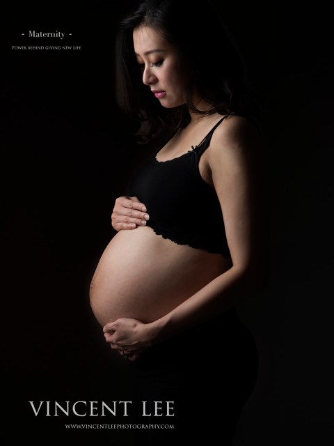 Maternity photo shoot at studio